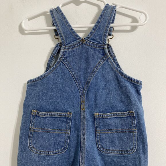 Carhartt Overalls Baby Infant 9 Months Blue Denim Bib Adjustable Strap Snap Leg - Picture 6 of 11